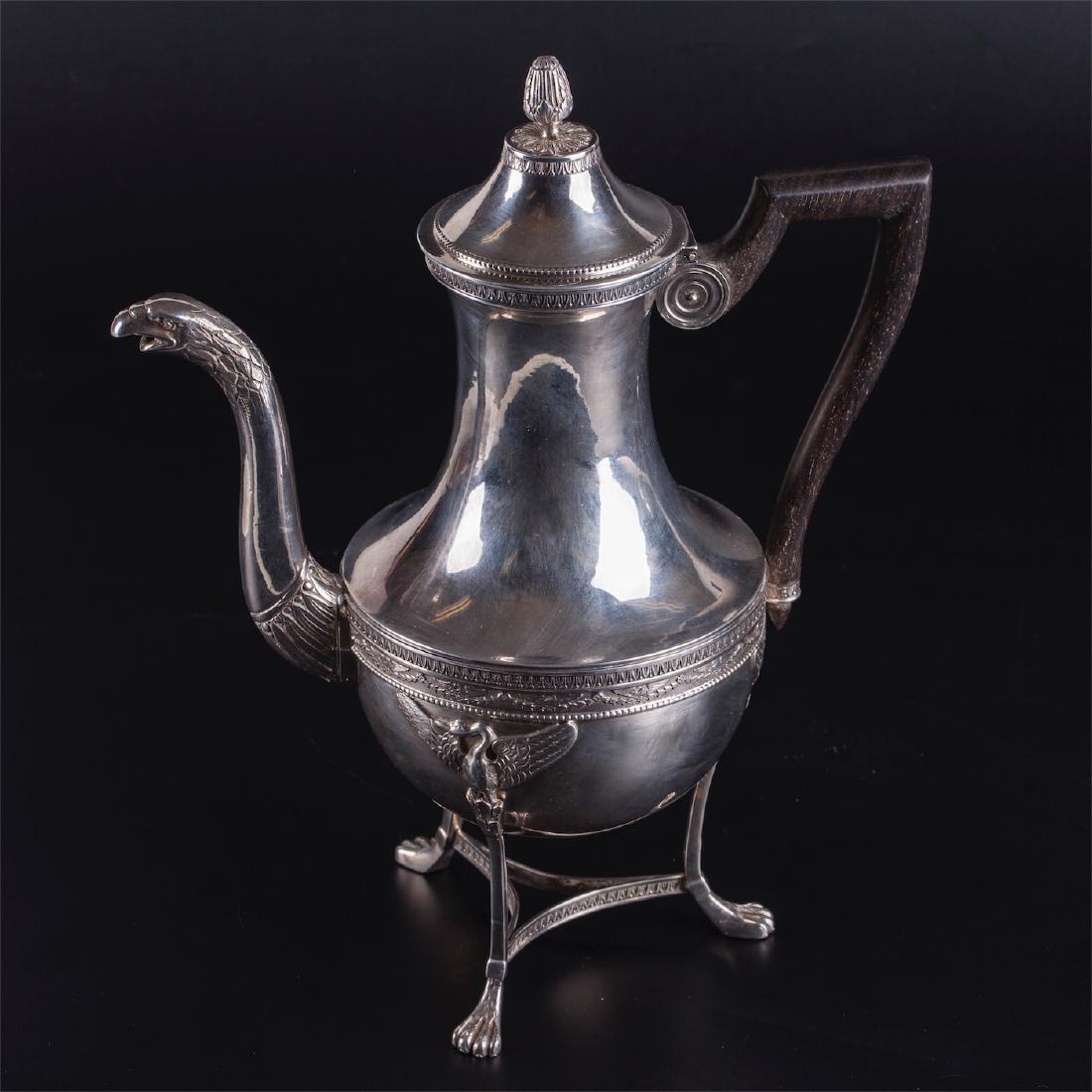Antique French silver coffee set of 3 parts — image 3