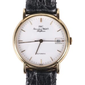 "IWC" men's wristwatch with calendar — image 1