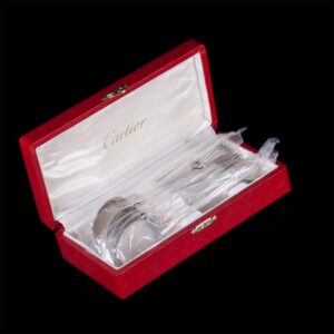 New Cartier 24K set of 6 silver teaspoons with gold — image 1