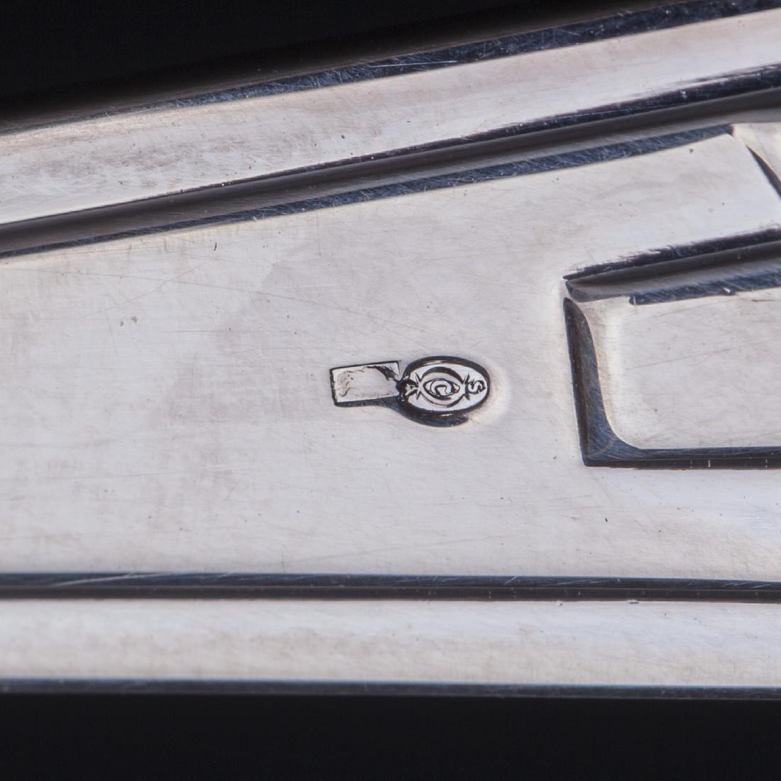 New Cartier 24K set of 6 silver teaspoons with gold — image 4