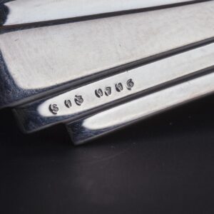 New Cartier 24K set of 6 silver teaspoons with gold — image 5