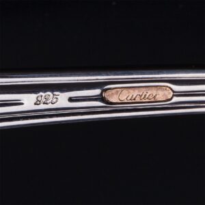 New Cartier 24K set of 6 silver teaspoons with gold — image 7
