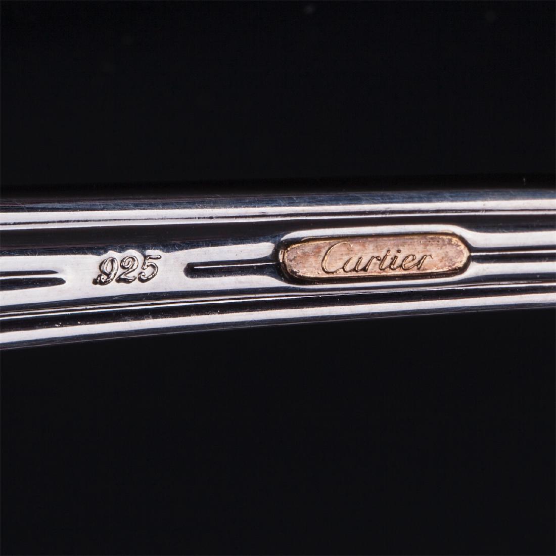 New Cartier 24K set of 6 silver teaspoons with gold — image 7