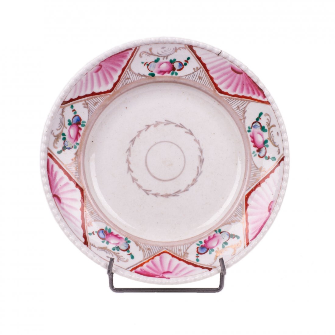 Russian porcelain plate with floral decor — image 1