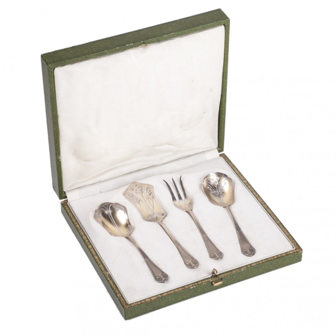 Antique French silver serving set — image 1