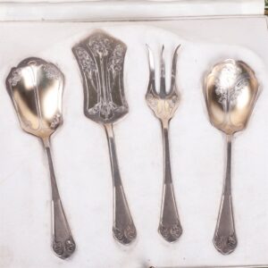Antique French silver serving set — image 2