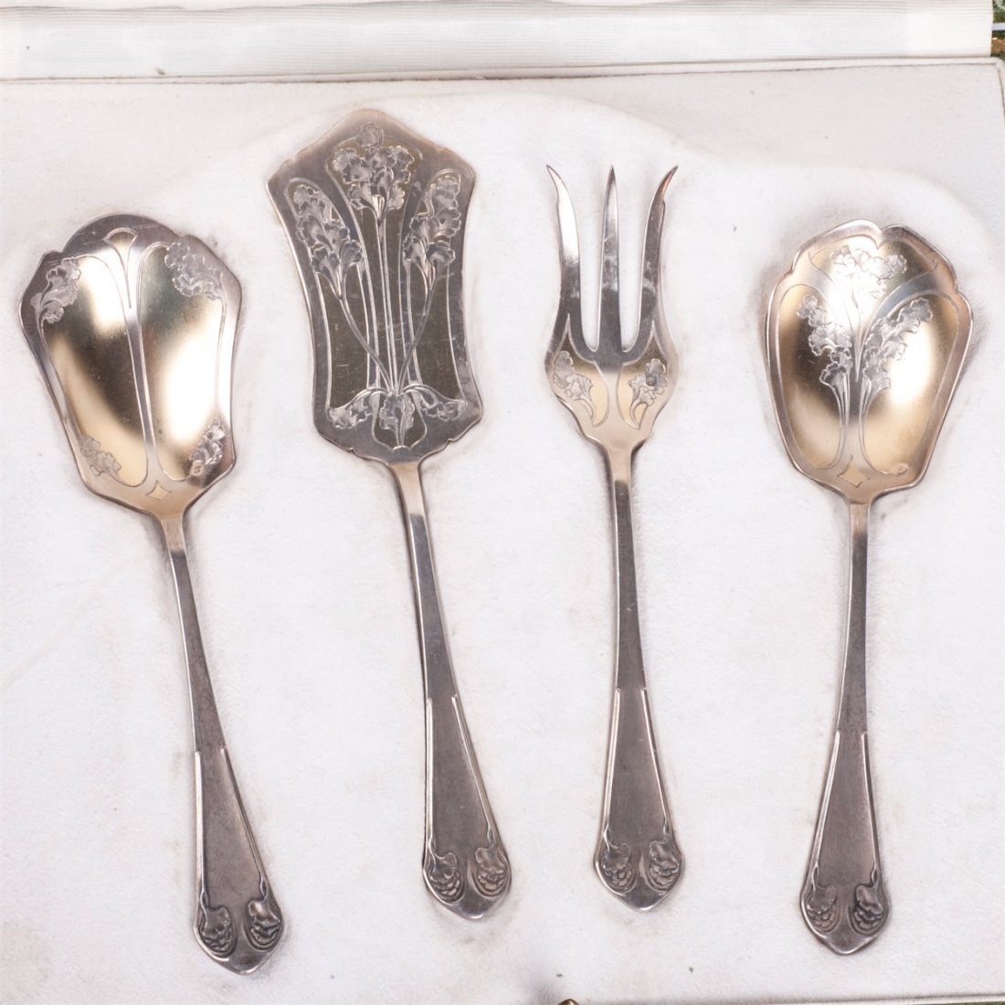 Antique French silver serving set — image 2