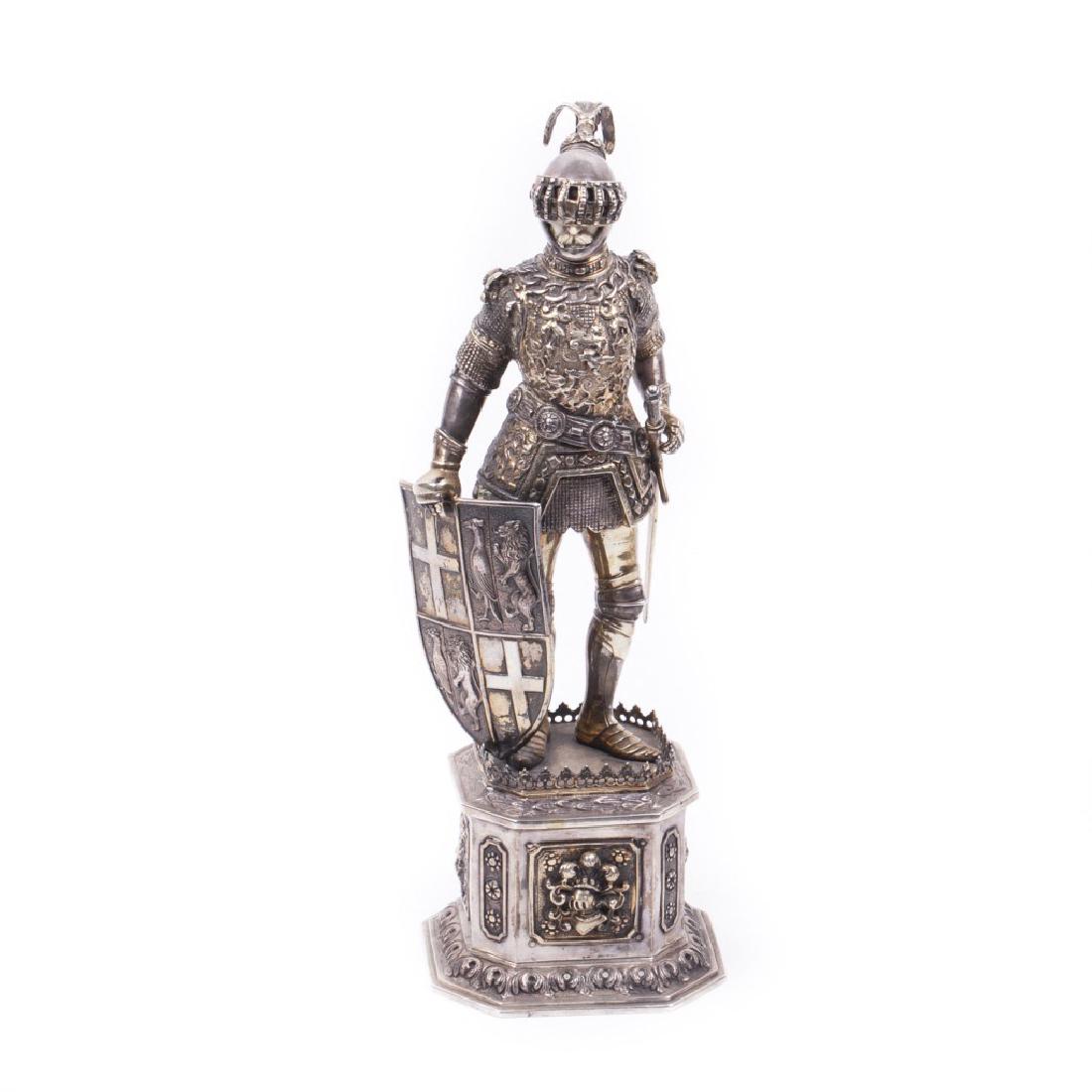 Antique sterling silver knight figure. Sterling silver — image 1