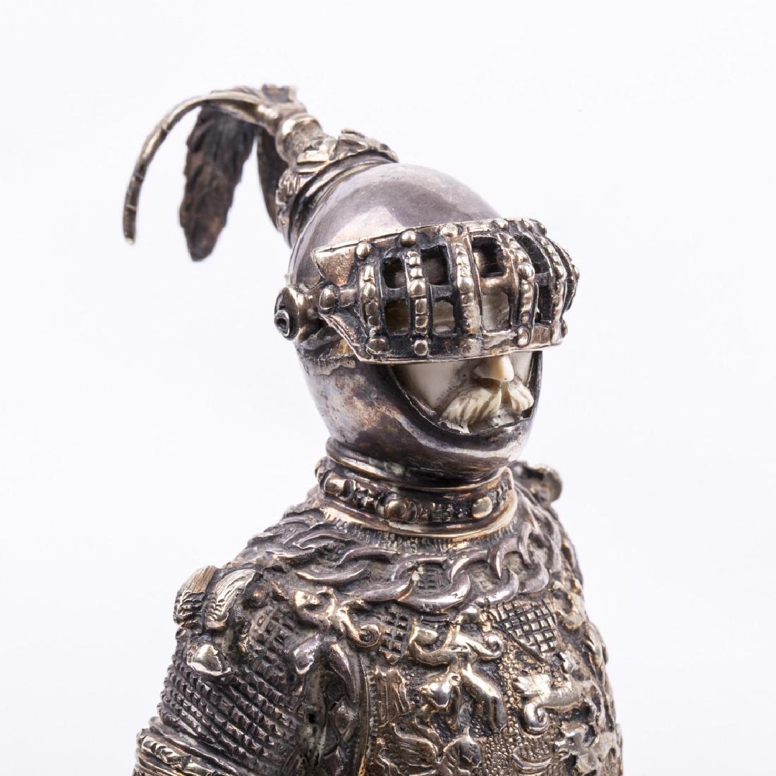 Antique sterling silver knight figure. Sterling silver — image 3