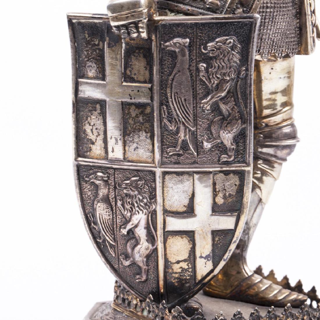 Antique sterling silver knight figure. Sterling silver — image 4
