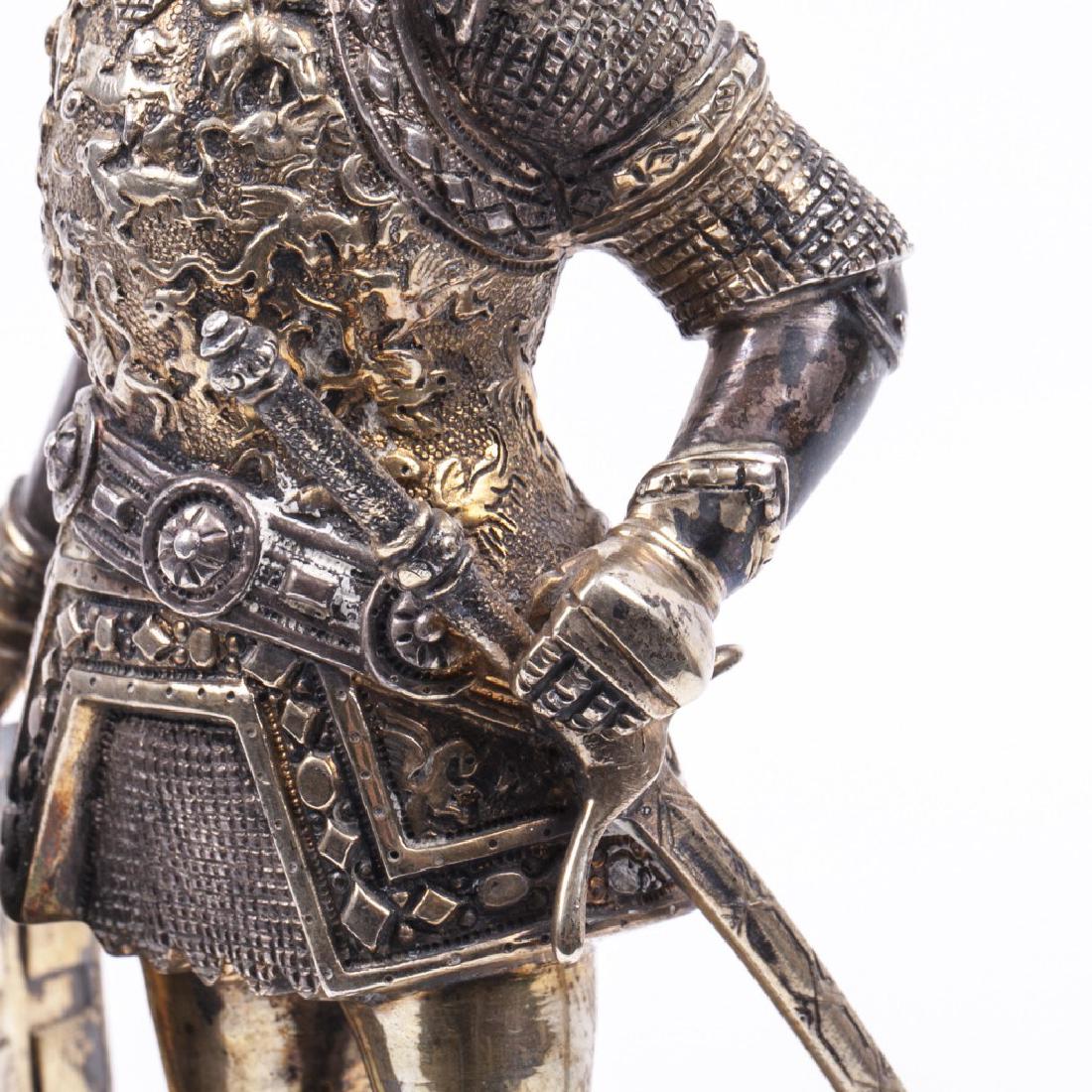 Antique sterling silver knight figure. Sterling silver — image 5