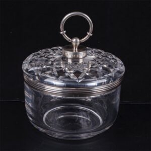 Massive "Hermes" cut glass and silver caviar bowl — image 3