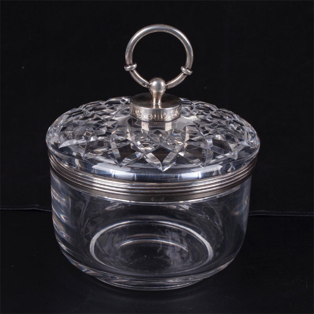 Massive "Hermes" cut glass and silver caviar bowl — image 3