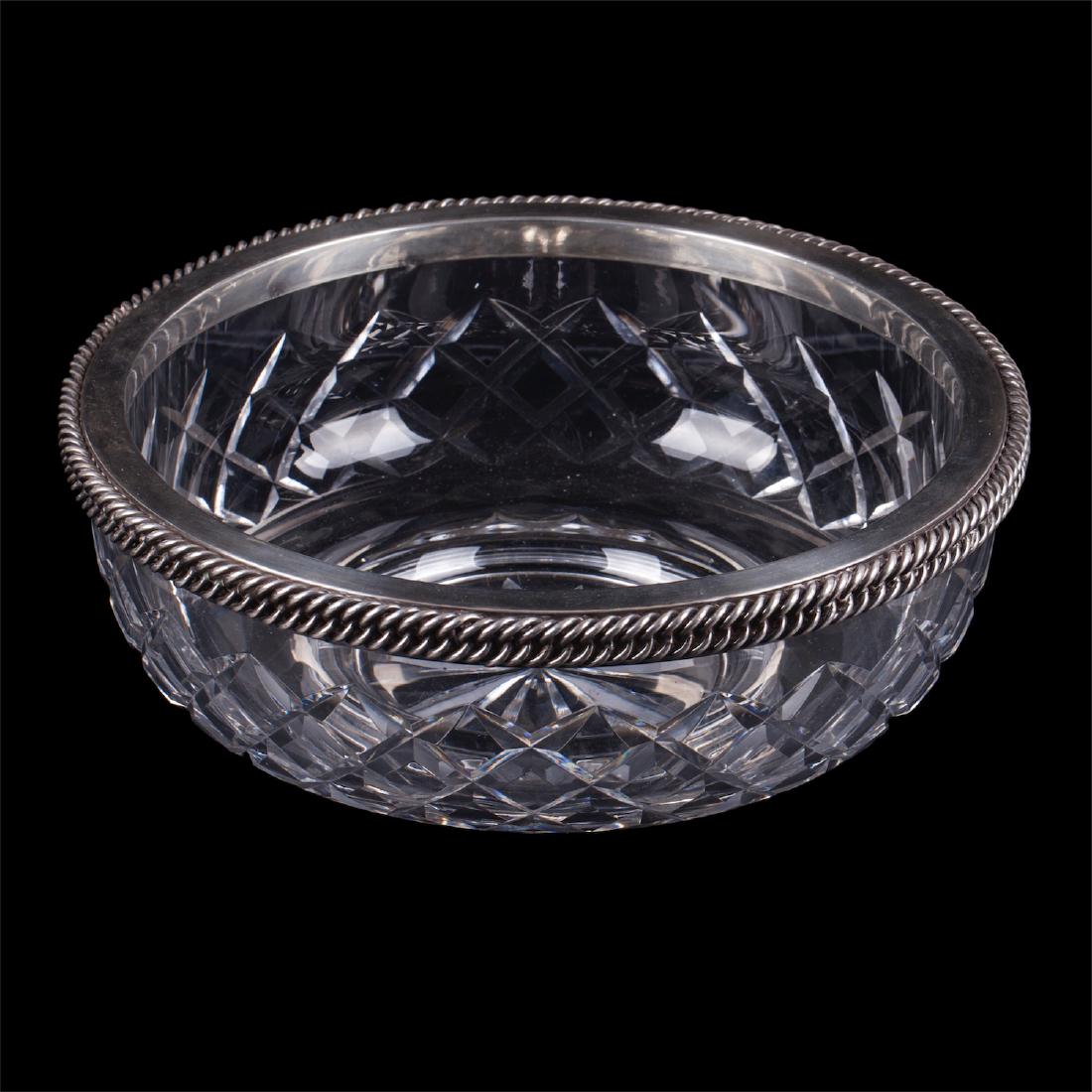Massive "Hermes" cut glass and silver caviar bowl — image 4