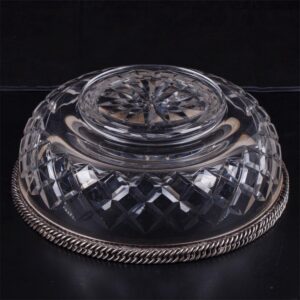 Massive "Hermes" cut glass and silver caviar bowl — image 5