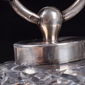 Massive "Hermes" cut glass and silver caviar bowl — image 7