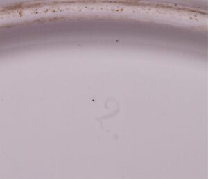 Russian porcelain plate with peasant dance scene — image 3