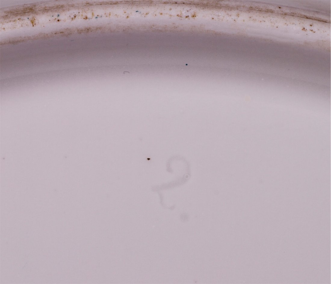 Russian porcelain plate with peasant dance scene — image 3