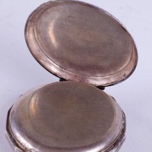 Silver pocket watch with enamel dial. — image 2