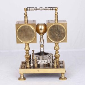 Tiffany desk chess and gambling compendium clock — image 4