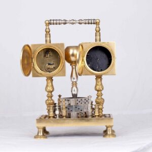 Tiffany desk chess and gambling compendium clock — image 5