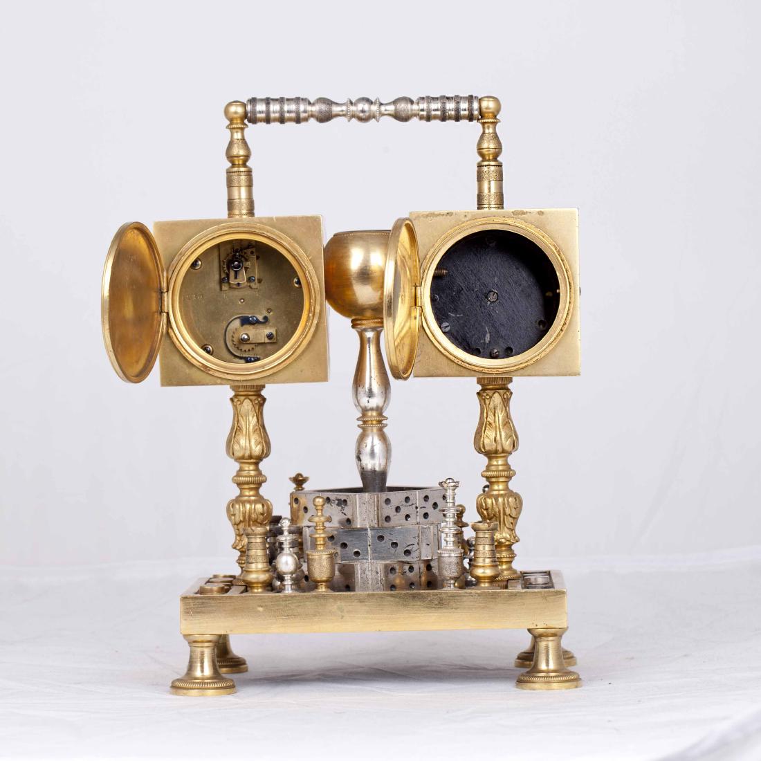 Tiffany desk chess and gambling compendium clock — image 5