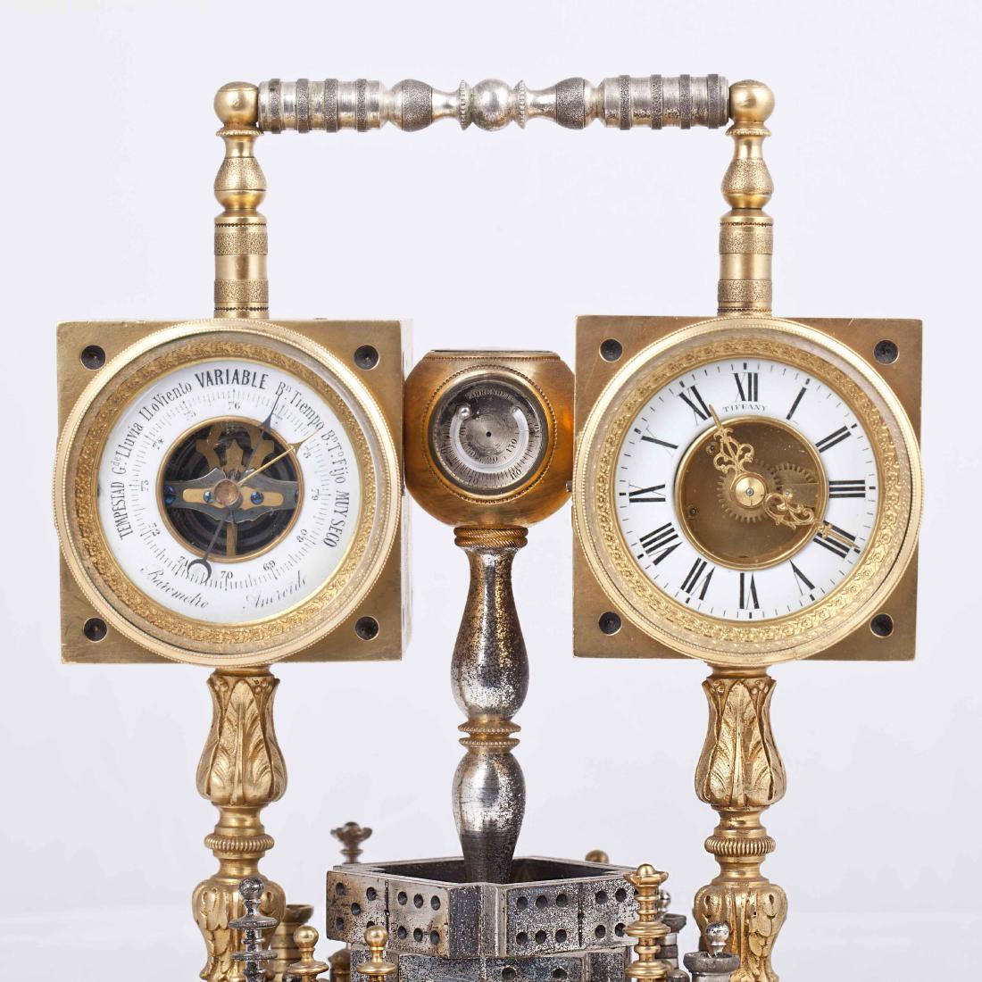 Tiffany desk chess and gambling compendium clock — image 7
