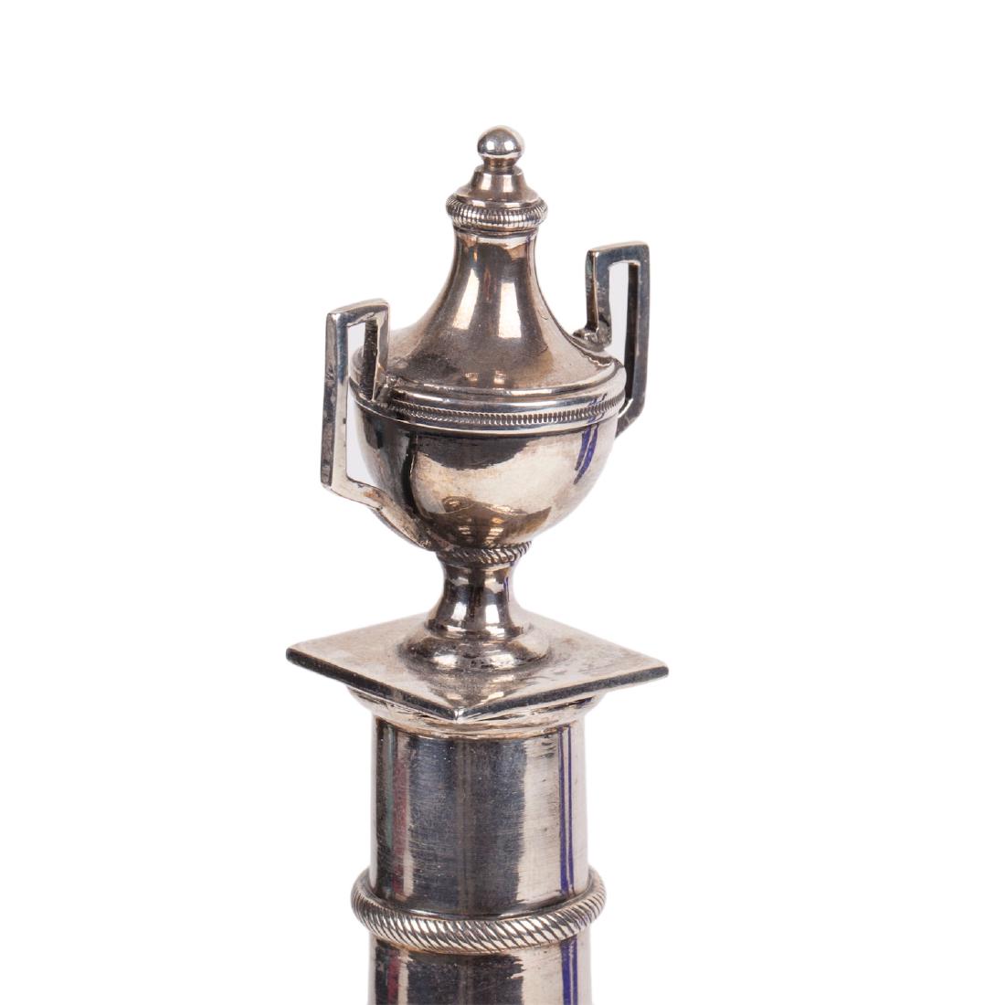 Antique French cruet stand with blue glass — image 4