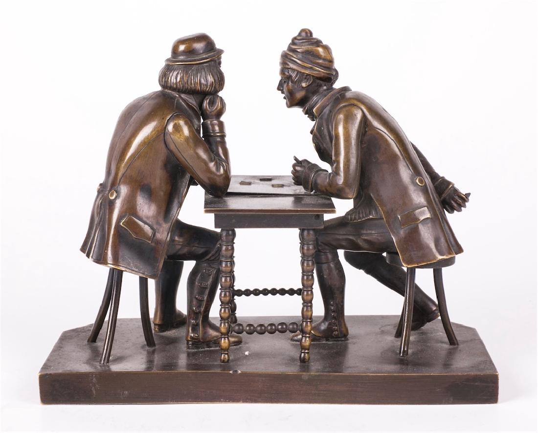 Bronze figure "Gamblers" — image 4