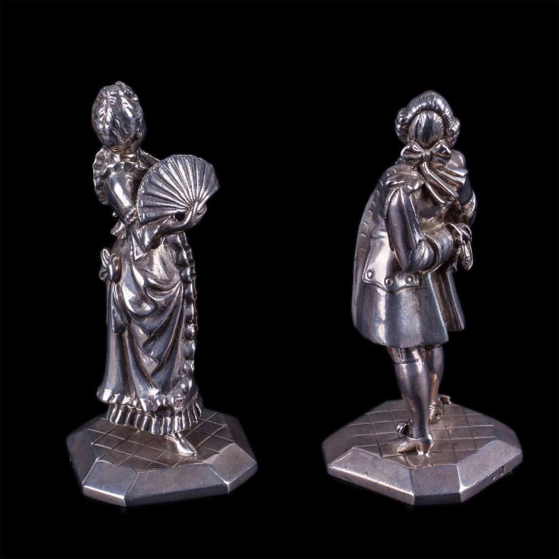 Pair of silver figures. 19 century — image 2