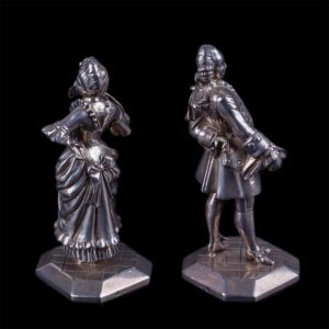 Pair of silver figures. 19 century — image 3