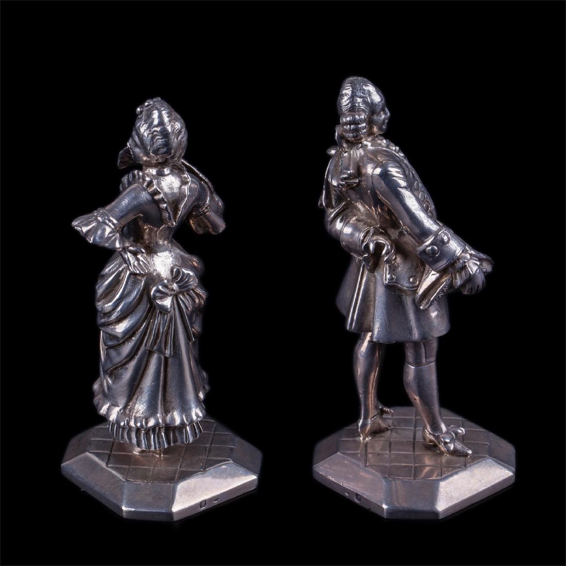 Pair of silver figures. 19 century — image 3