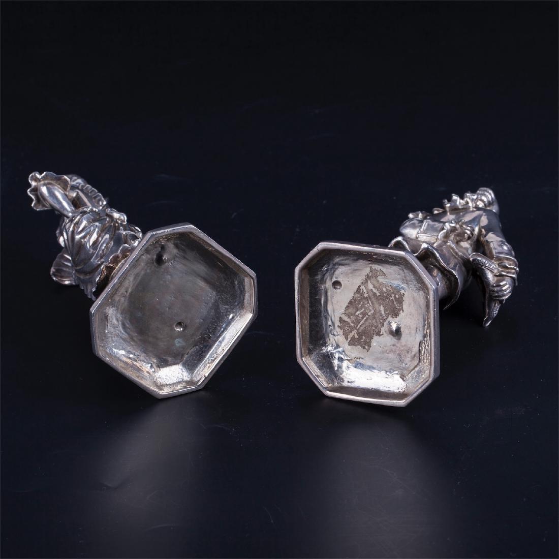 Pair of silver figures. 19 century — image 4