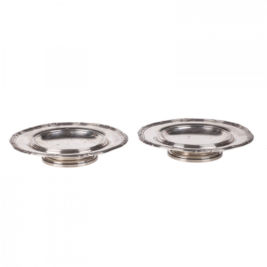 A pair of antique French plates on legs — image 1