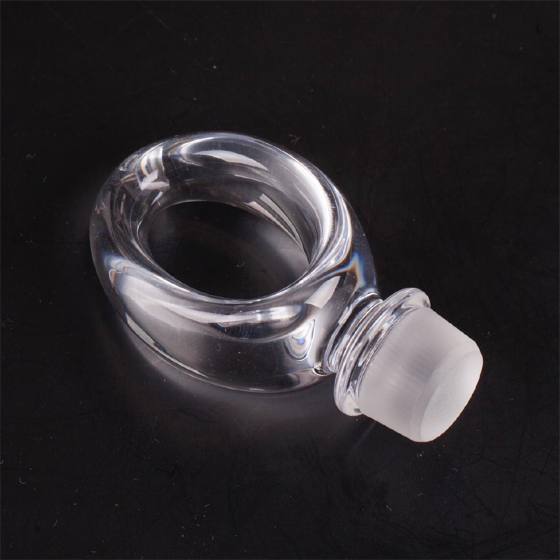 Cartier decanter with silver rope collar & 2 silver — image 10