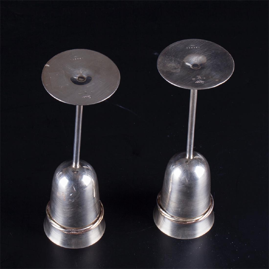Cartier decanter with silver rope collar & 2 silver — image 4