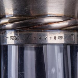 Cartier decanter with silver rope collar & 2 silver — image 8