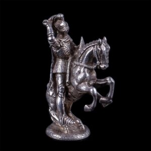 Silver figure "Knight on the horse" — image 1