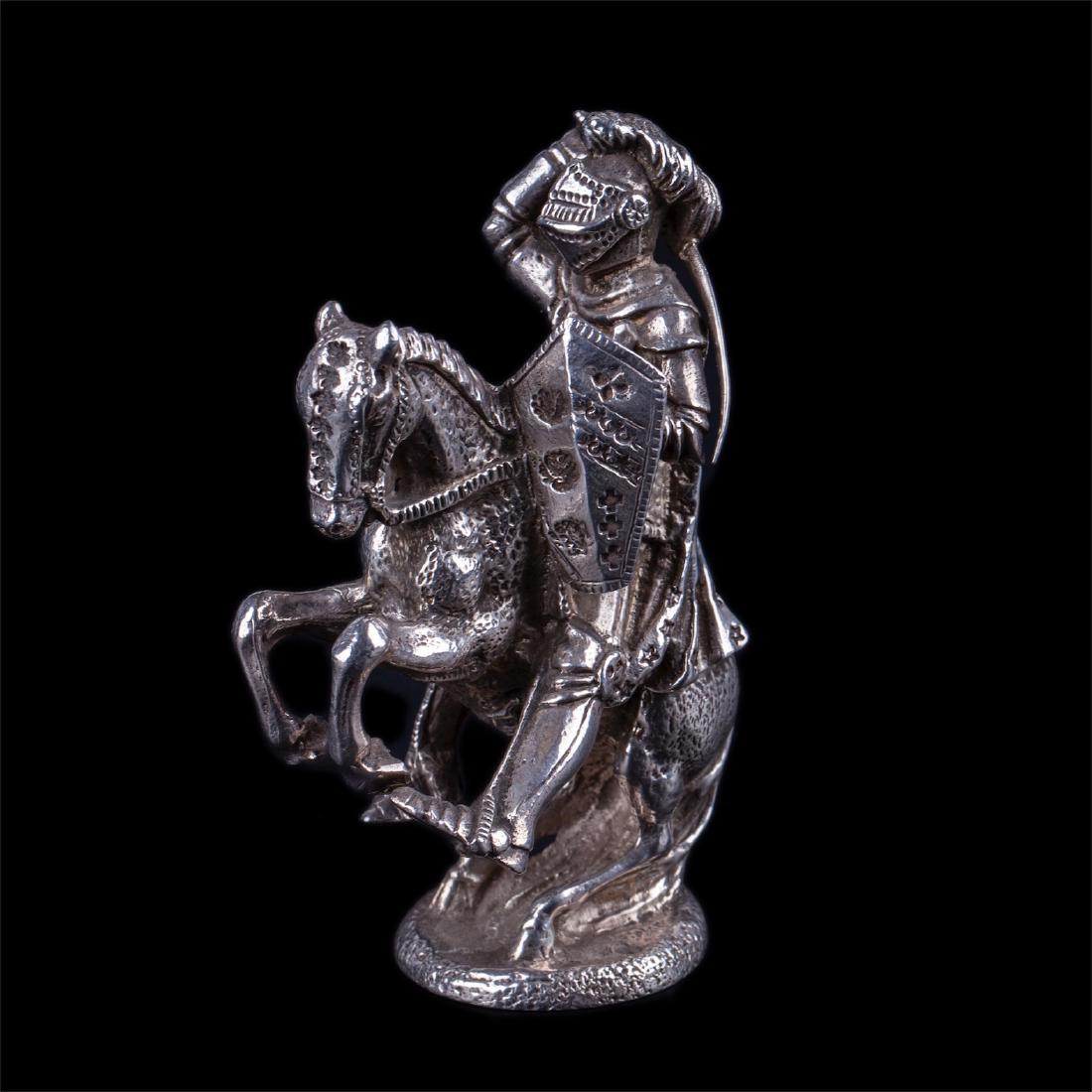 Silver figure "Knight on the horse" — image 2