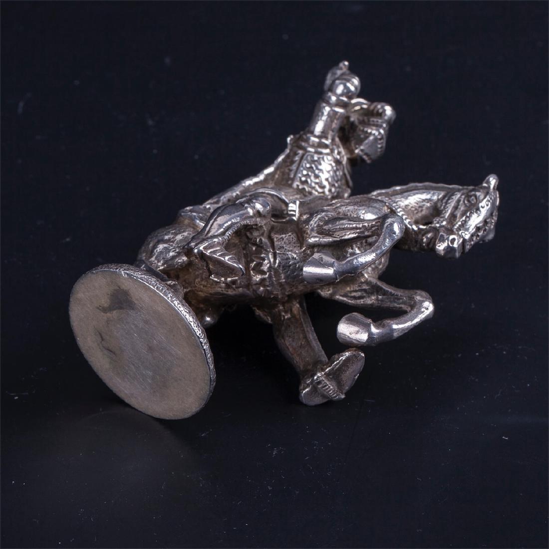Silver figure "Knight on the horse" — image 4