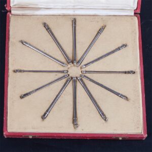 Cartier 12 piece set of silver swizzle sticks. 1930 y. — image 2