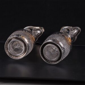 French pair of massive silver mounted claret jugs — image 6