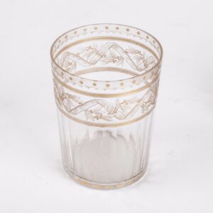 Antique French silver-gilt and tea holder with a glass — image 3