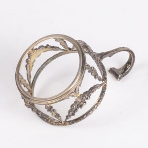 Antique French silver-gilt and tea holder with a glass — image 4