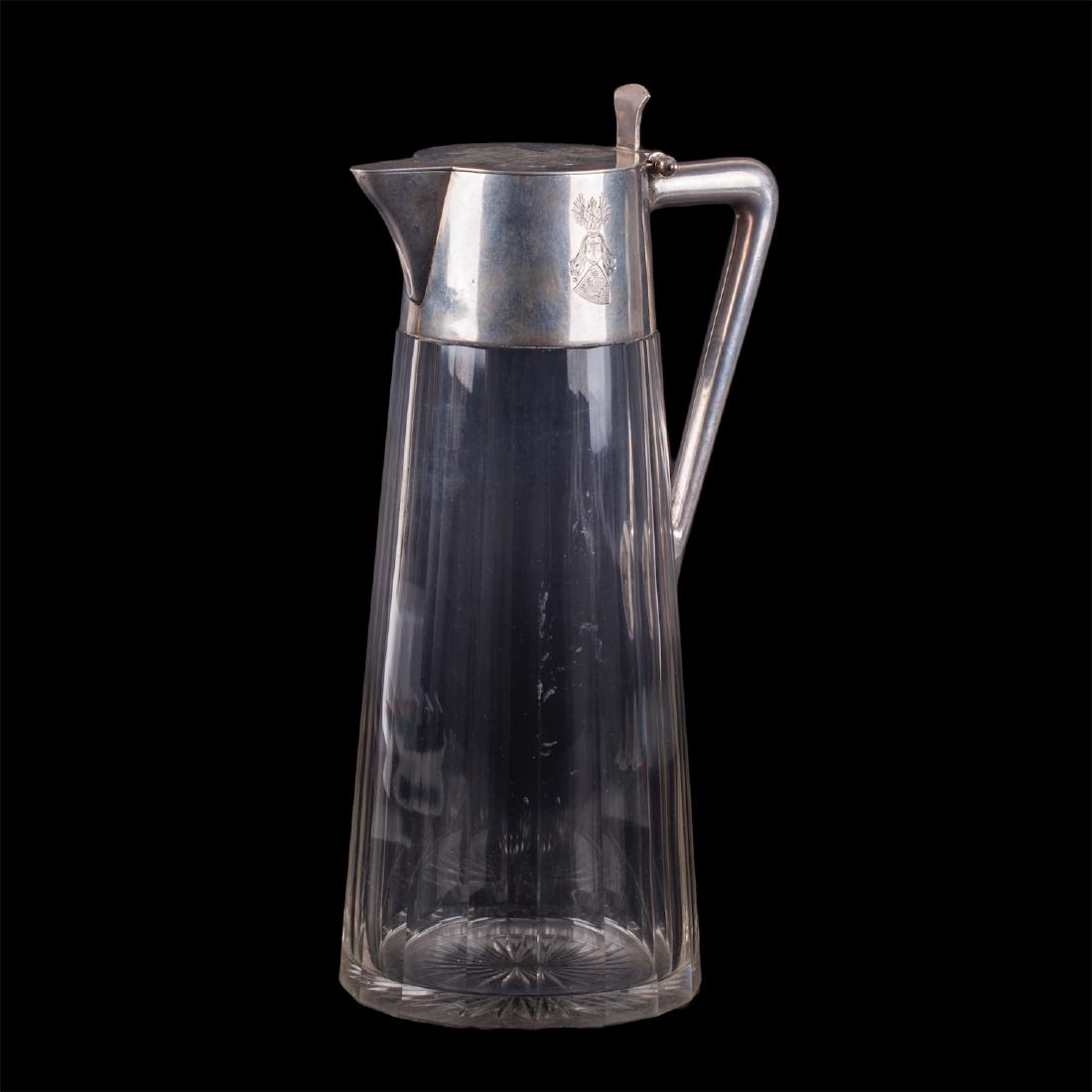 Massive German claret jug with coat of arms — image 1