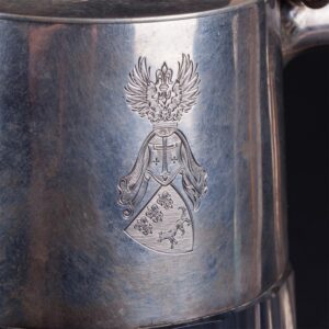 Massive German claret jug with coat of arms — image 2