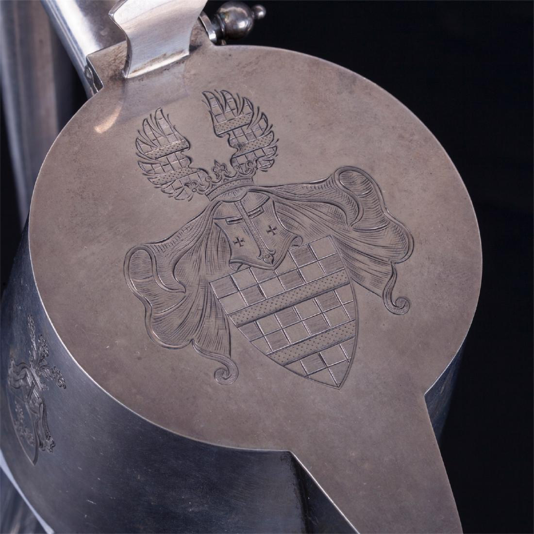 Massive German claret jug with coat of arms — image 3
