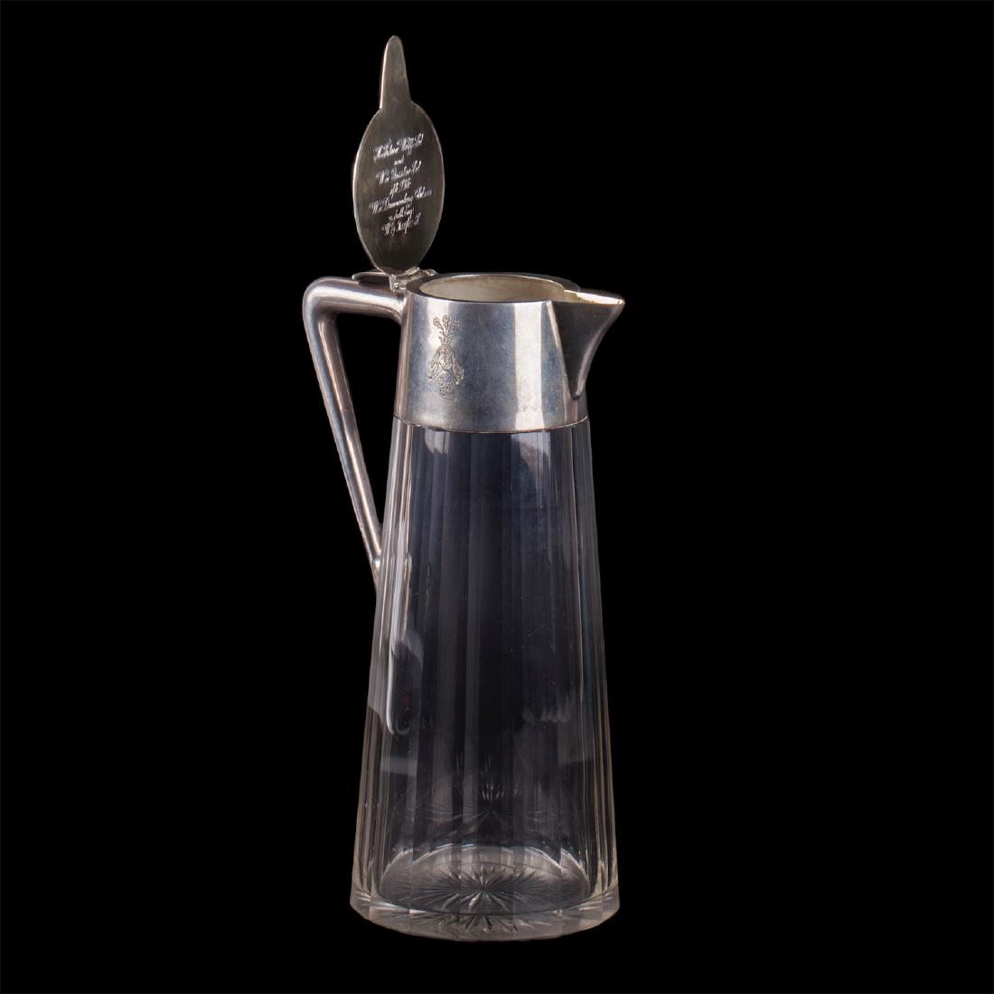 Massive German claret jug with coat of arms — image 4