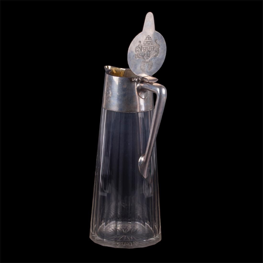 Massive German claret jug with coat of arms — image 5