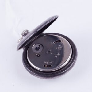 Pocket watch witch alarm in gunmetal case. — image 2
